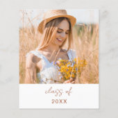 ワイルドフラワー開花卒業パーティー招待状 (裏面)