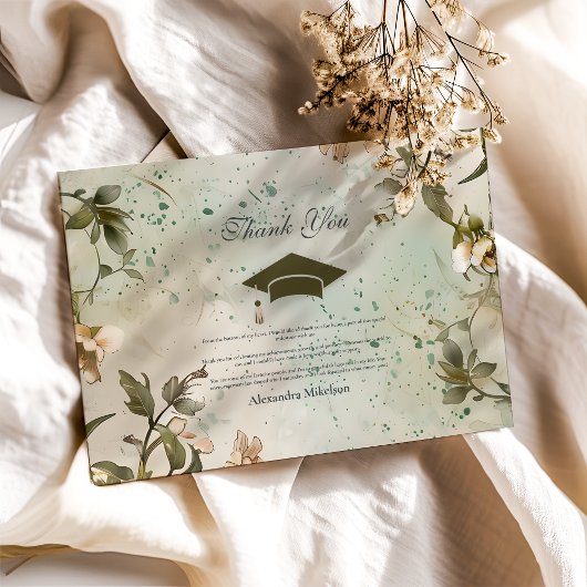 ワイルドフラワー開花卒業パーティー サンキューカード