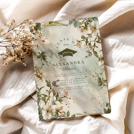 ワイルドフラワー開花卒業パーティー 招待状