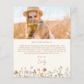 ワイルドフラワー開花卒業写真ありがとう (裏面)