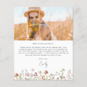 ワイルドフラワー開花卒業写真ありがとう (裏面)