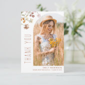 ワイルドフラワー開花卒業写真ありがとう 招待状 (スタンド正面)