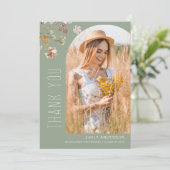 ワイルドフラワー開花卒業写真ありがとう 招待状 (スタンド正面)