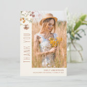 ワイルドフラワー開花卒業写真ありがとう 招待状 (スタンド正面)