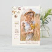 ワイルドフラワー開花卒業写真ありがとう 招待状 (スタンド正面)