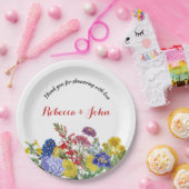 ワイルドフラワー開花水彩フローラベビーシャワー ペーパープレート (パーティー)