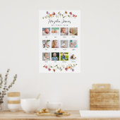 ワイルドフラワー開花1年目の誕生日写真 ポスター (キッチン)