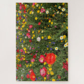 ワイルドフラワー開花 – ポピー、デイジー、コーンフラワー ジグソーパズル (縦)