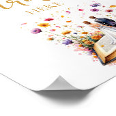 ワイルドフラワー離れのレシピカードここにサイン ポスター (角)