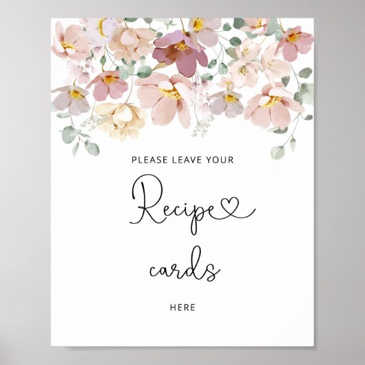 ワイルドフラワー離れのレシピカードはこちらポスター ポスター (正面)