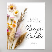 ワイルドフラワー離れのレシピカード ポスター (正面)