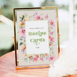 ワイルドフラワー離れのレシピカード ポスター