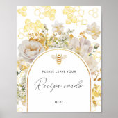 ワイルドフラワー離れは、あなたのレシピカードここにポスター ポスター (正面)