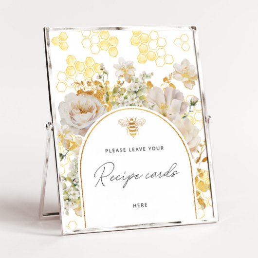 ワイルドフラワー離れは、あなたのレシピカードここにポスター ポスター