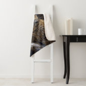 ワイルドフラワー風光明媚な芸術とボブキャット シェルパブランケット (インサイチュ)