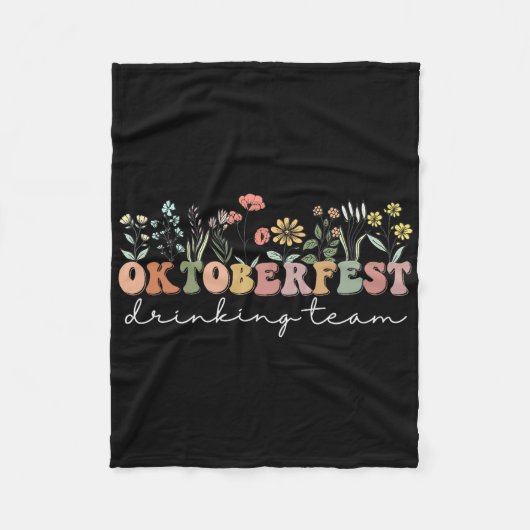 ワイルドフラワー飲みチームドイツのオクトバーフェスト初演 フリースブランケット (正面)