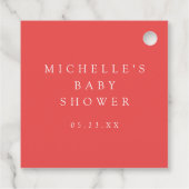 ワイルドフラワー鮮やかの赤ちゃんシャワー フェイバータグ (裏面)