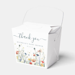 ワイルドフラワー鮮やかの赤ちゃんシャワー フェイバーボックス