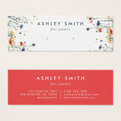 ワイルドフラワー鮮やかイヤリング表示カード (正面&裏面)