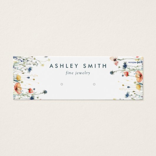 ワイルドフラワー鮮やかイヤリング表示カード (正面)