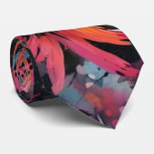 ワイルドフラワー鮮やかカラフルプリント ネクタイ (ロール)