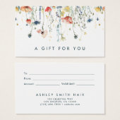 ワイルドフラワー鮮やかギフトカード (正面&裏面)