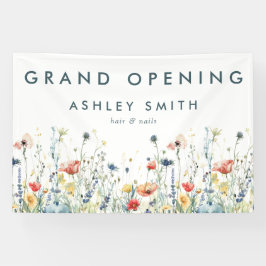 ワイルドフラワー鮮やかグランドオープン 横断幕