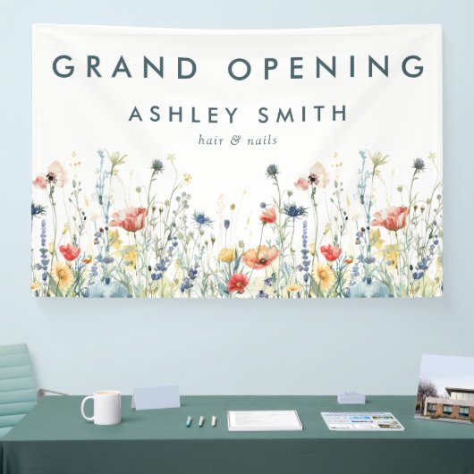 ワイルドフラワー鮮やかグランドオープン 横断幕 (トレードショー)