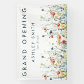 ワイルドフラワー鮮やかグランドオープン 横断幕 (縦)