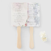 ワイルドフラワー鮮やかズピンクバイオレットイエロープログラム ハンドファン (正面&裏面)