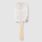 ワイルドフラワー鮮やかズピンクバイオレットイエロープログラム ハンドファン (正面)