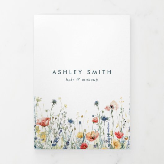 ワイルドフラワー鮮やかパンフレット 三つ折りプログラム (カバー)