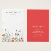 ワイルドフラワー鮮やかフィールドネックレス表示カード (正面&裏面)