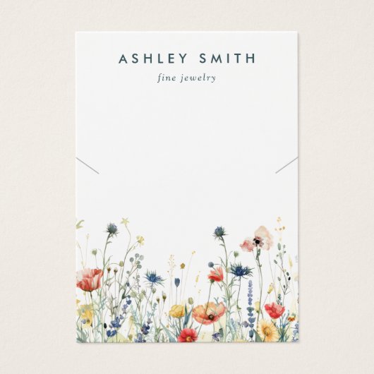 ワイルドフラワー鮮やかフィールドネックレス表示カード (正面)