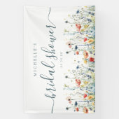 ワイルドフラワー鮮やかブライダルシャワーバナー 横断幕 (縦)