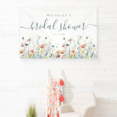ワイルドフラワー鮮やかブライダルシャワーバナー 横断幕 (インサイチュ)