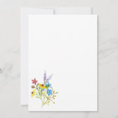 ワイルドフラワー鮮やかブーケ結婚ーズ 招待状 (裏面)