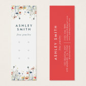 ワイルドフラワー鮮やかマルチイヤリングディスプレイカード (正面&裏面)