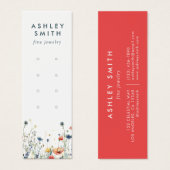 ワイルドフラワー鮮やかマルチイヤリングディスプレイカード (正面&裏面)