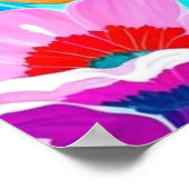 ワイルドフラワー鮮やかメドウ – カラフルフローラアート ポスター (角)