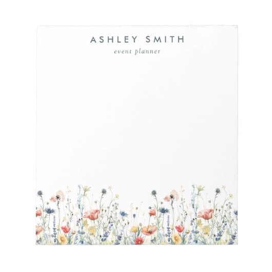 ワイルドフラワー鮮やか事業 ノートパッド (正面)