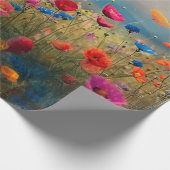 ワイルドフラワー鮮やか印象派のデコパージュ ラッピングペーパー (角)