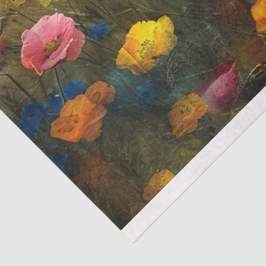 ワイルドフラワー鮮やか印象派のデコパージュ 薄葉紙 (詳細)