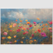 ワイルドフラワー鮮やか印象派のデコパージュ 薄葉紙 (正面)