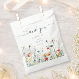 ワイルドフラワー鮮やか結婚の感謝 フェイバーバッグ