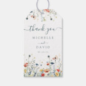 ワイルドフラワー鮮やか結婚式の引き出物ありがとうございました ギフトタグ (正面)