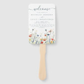 ワイルドフラワー鮮やか結婚式 プログラム ハンドファン (正面)