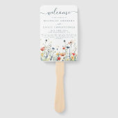 ワイルドフラワー鮮やか結婚式 プログラム ハンドファン (正面)