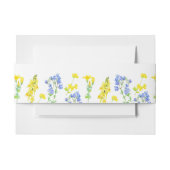 ワイルドフラワー黄青の水色の結婚植物 招待状ベリーバンド (正面例)