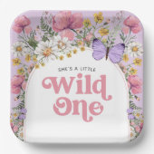 ワイルドフラワー1回目の誕生日 ペーパープレート (正面)